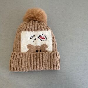 Knit double layer hat